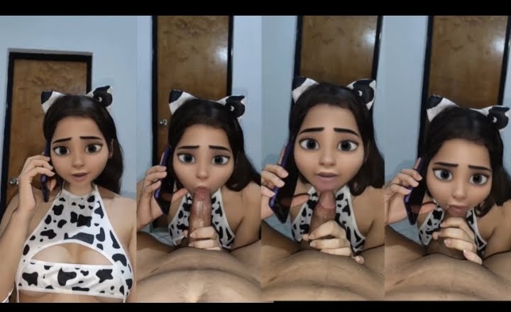 falando com namorado enquanto chupa o tio